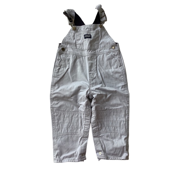 OshKosh B’gosh 2 piece overalls and flannel shirts set. Size 18 months. - Picture 5 of 7